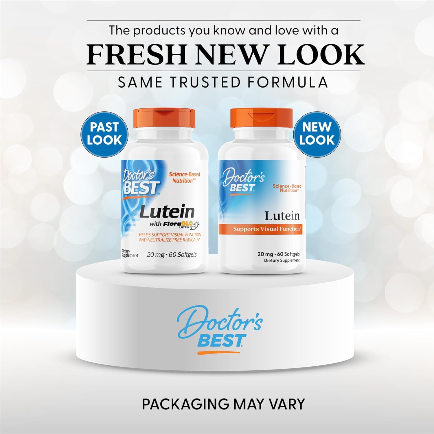 Lutein Vision Support Supplement with Gluten Free Formula - 60 Softgels by Doctor's Best