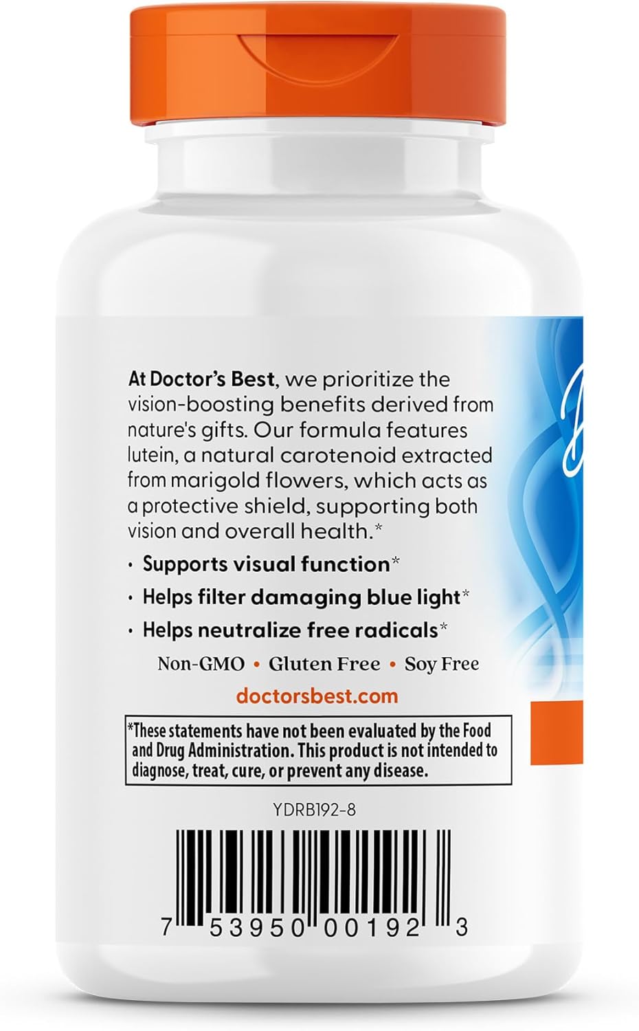 Lutein Vision Support Supplement with Gluten Free Formula - 60 Softgels by Doctor's Best