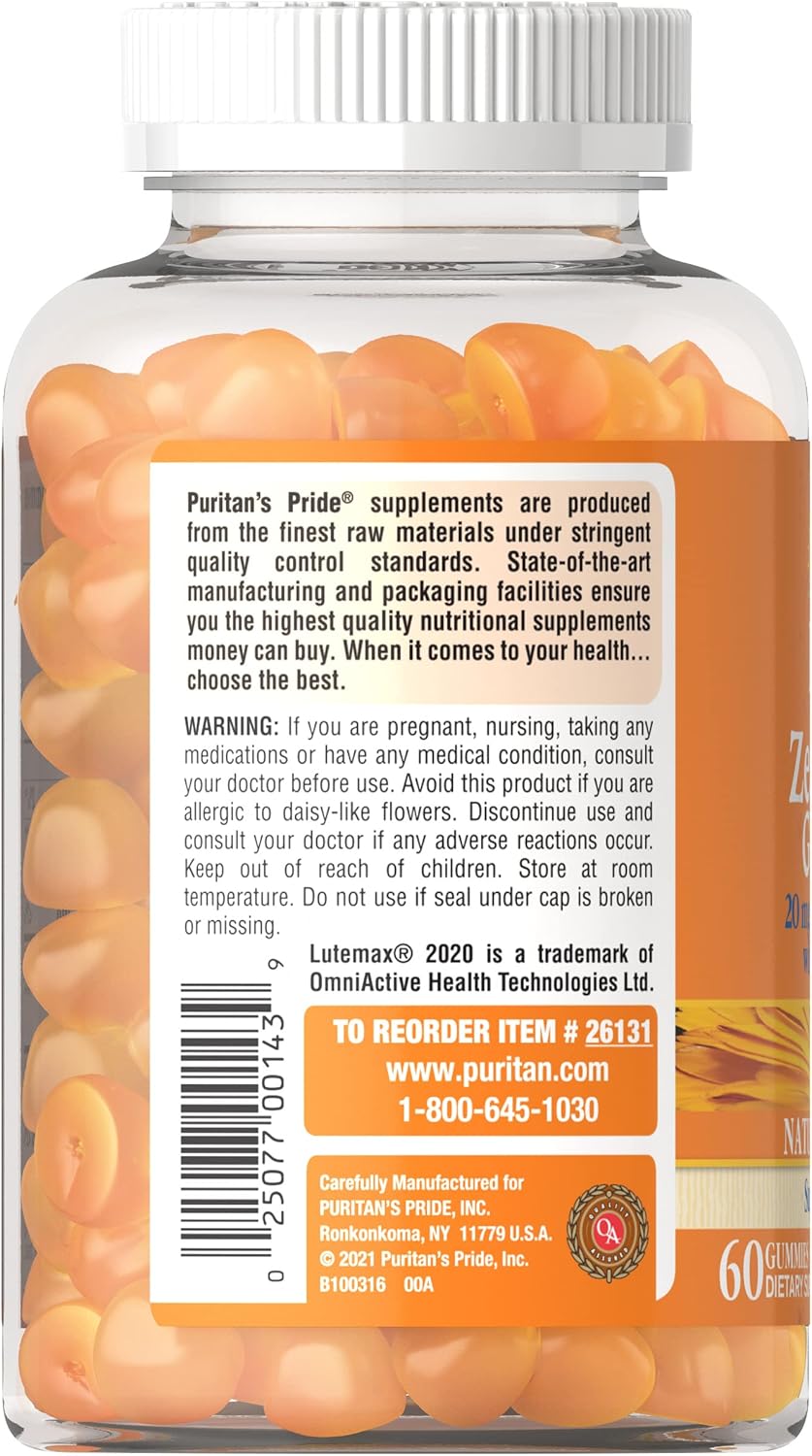 Lutein with Zeaxanthin Gummies for Eye Health Support - 60 Count
