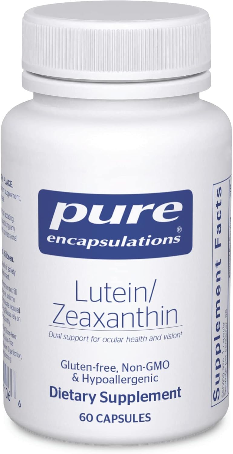 Lutein & Zeaxanthin Capsules for Vision Support - Macular Pigment Maintenance - Antioxidant Eye Health - Vegan & Non-GMO - 60 ct