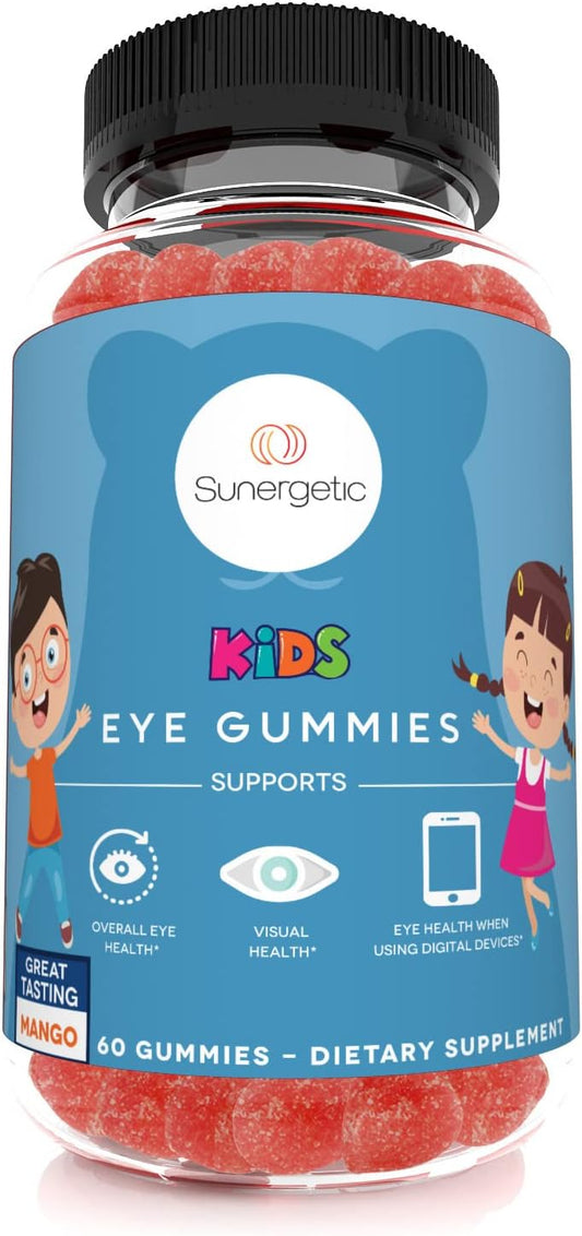 Lutein & Zeaxanthin Gummies for Kids - Supports Eye Health, Vision & Macular Health - Premium Eye Support Supplement with Lutemax 2020 - 60 Gummies