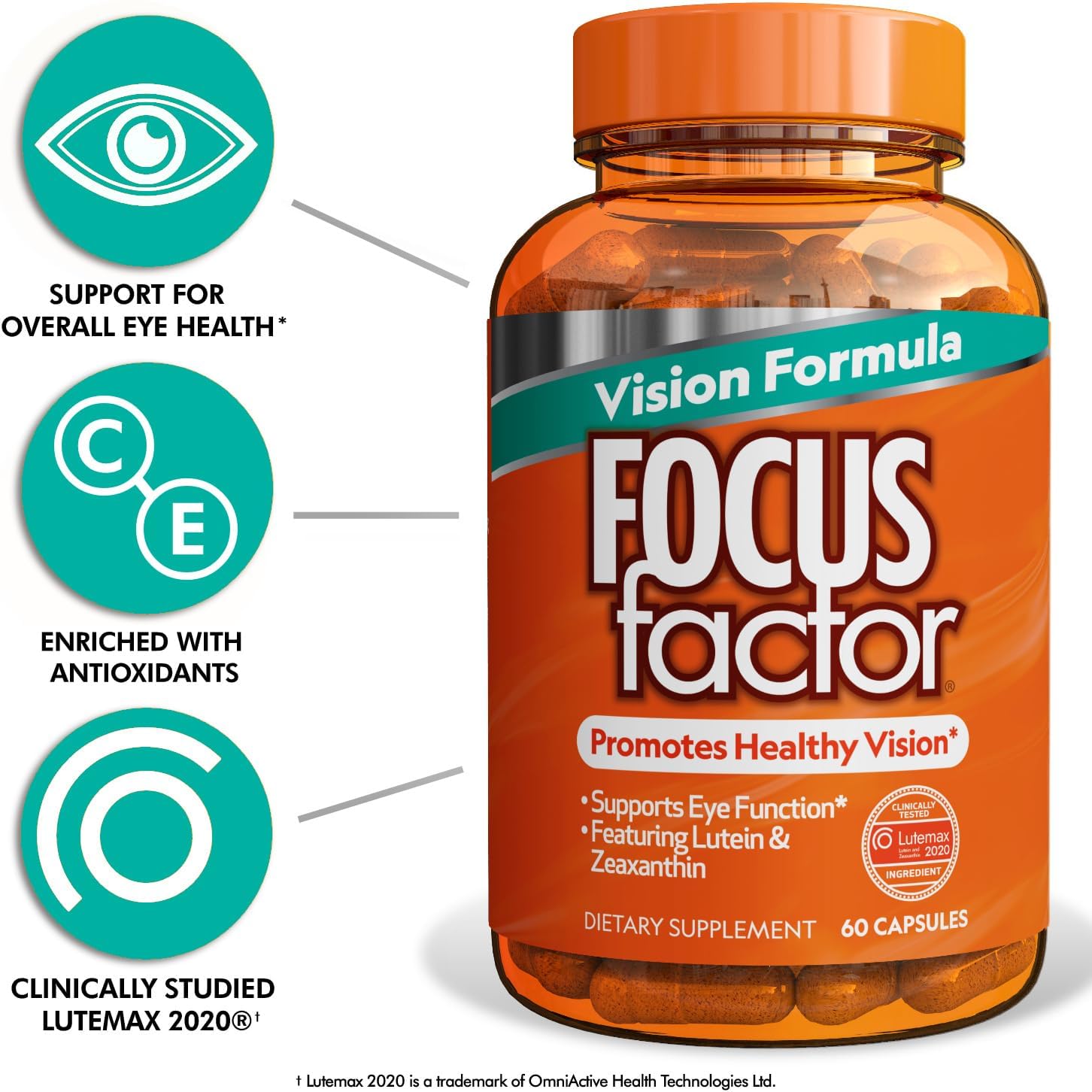 Lutemax® 2020 Eye Vitamins with Vitamin C & E - 60 Count Lutein and Zeaxanthin Supplement for Eye Health Support - BoostGo Australia