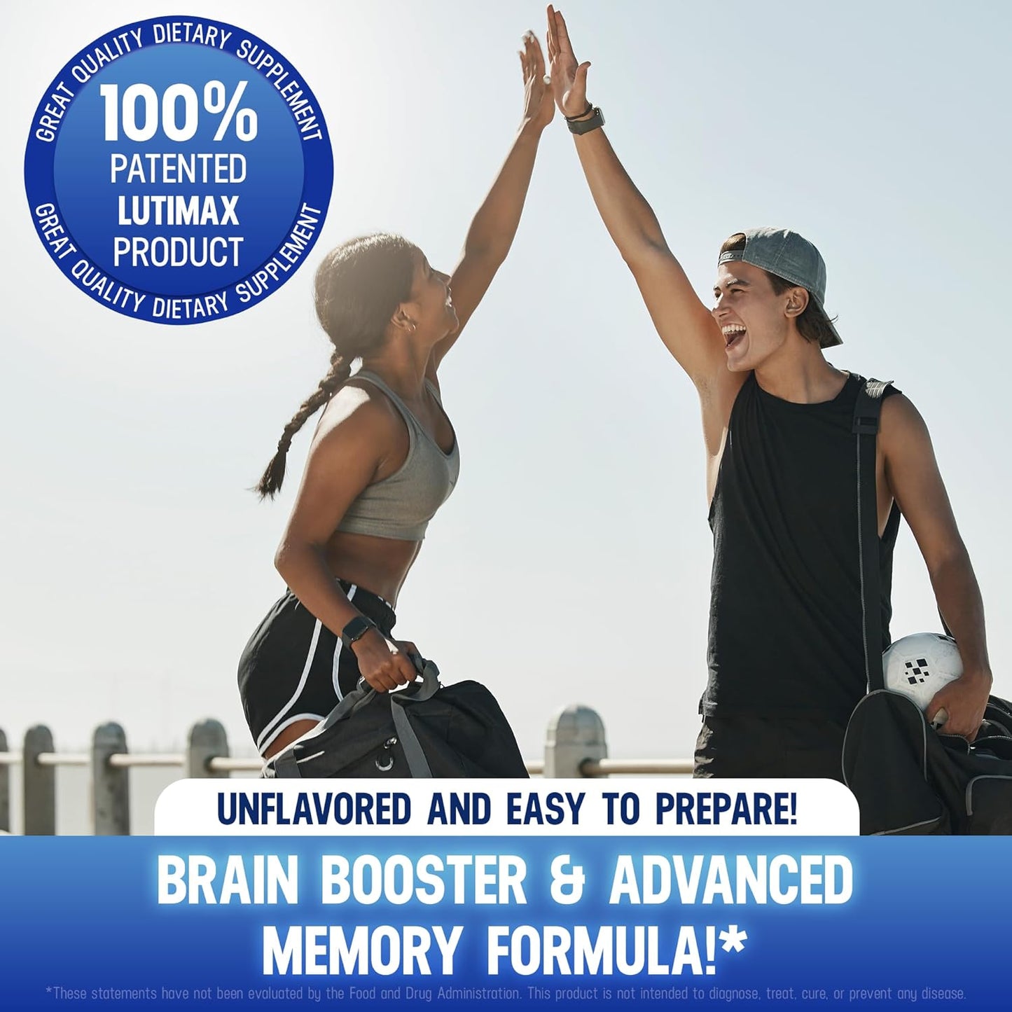 Lutimax Luteolin Complex Powder - Nootropic Brain Supplement for Memory, Focus, and Immune Support - Antioxidant Booster - 100 Servings