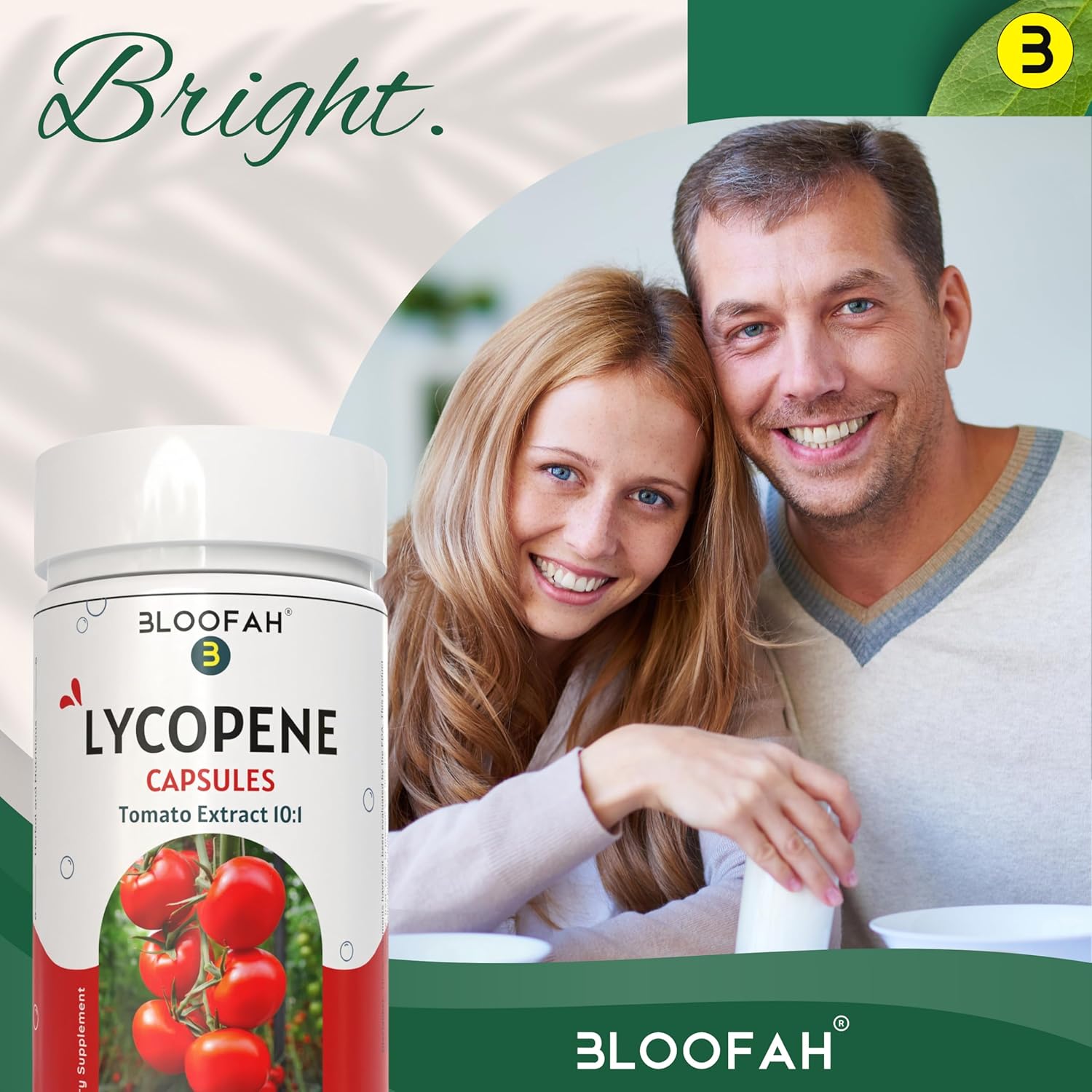 Lycopene-Rich Tomato Fruit Capsules 500mg | Concentrated Extract Powder | Non-GMO & Gluten Free | Carotenoid Supplement (60 Count)