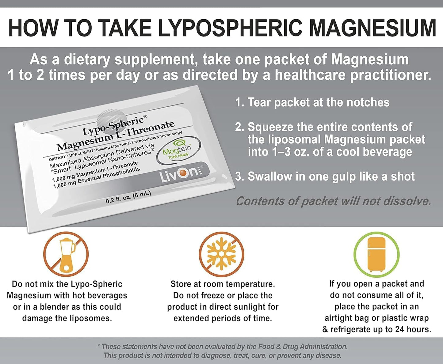Lypo-Spheric Magnesium L-Threonate 30 Packets - 77mg Per Packet - Liposome Encapsulated for Maximum Absorption - Non-GMO - Professional Formula