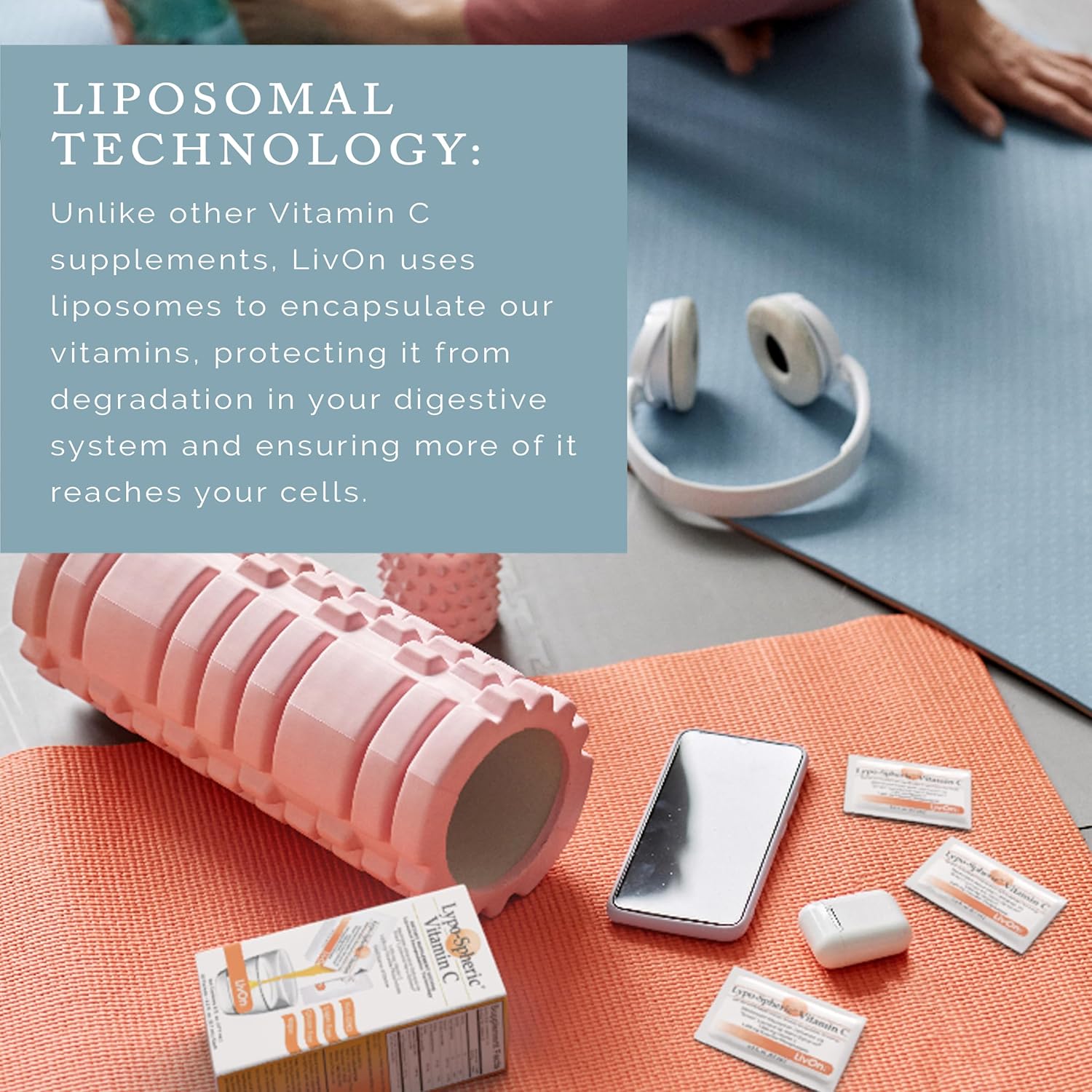 Lypo-Spheric Vitamin C 1000 mg - 90 Packets - Liposome Encapsulated for Better Absorption - Non-GMO - LivOn Labs