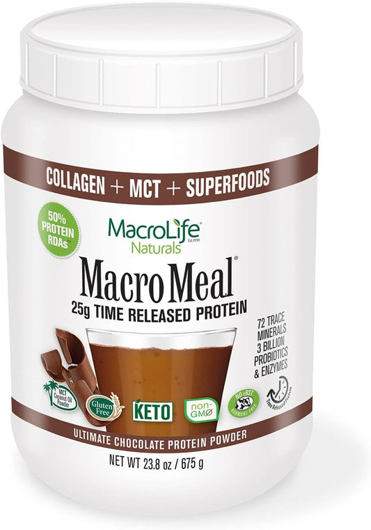 MacroLife Naturals MacroMeal Omni Protein Powder - Chocolate Flavor - 15 Servings