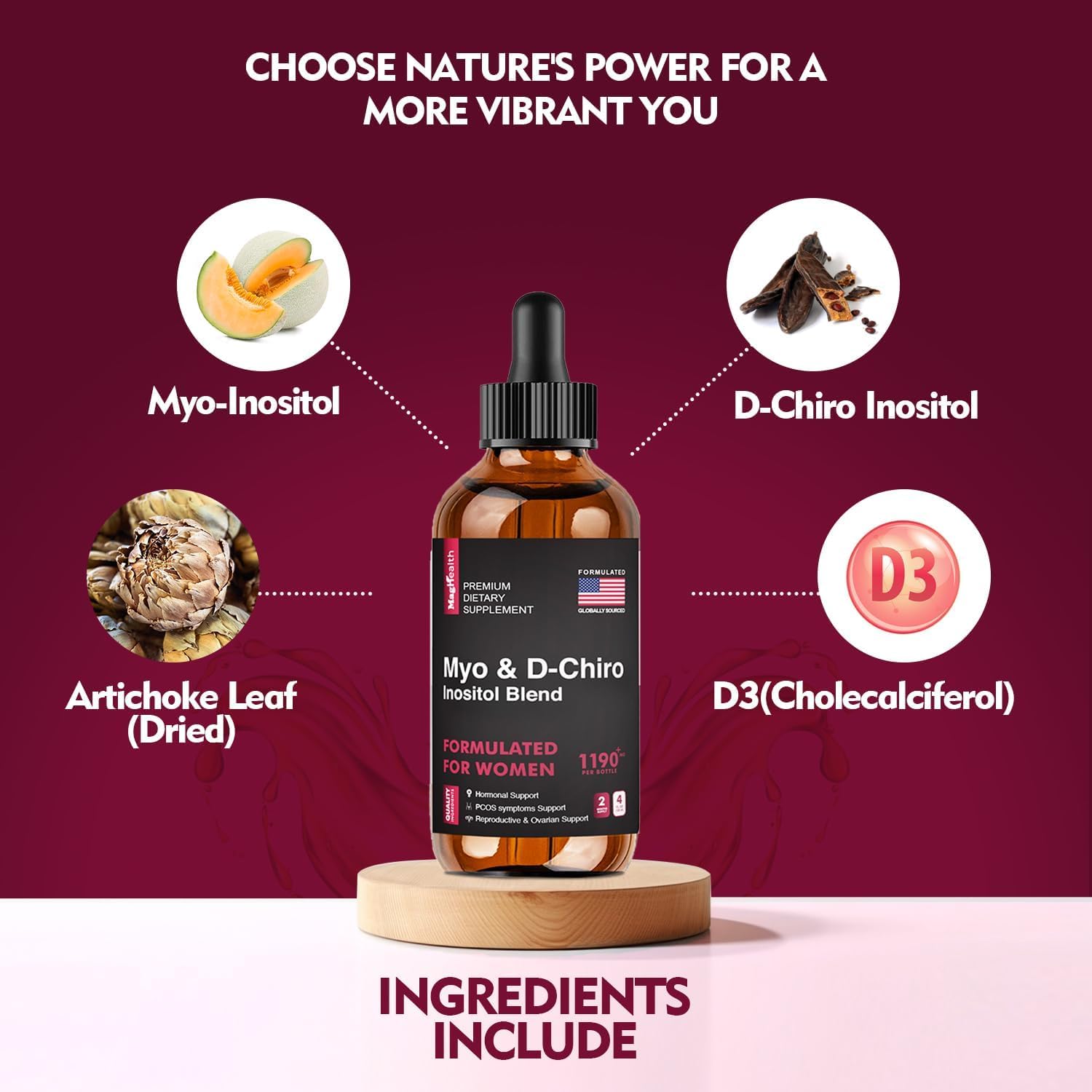 MagHealth Women's Wellness Essential Trio for Hormonal Balance, Energy Boost, and Nutrient Nourishment