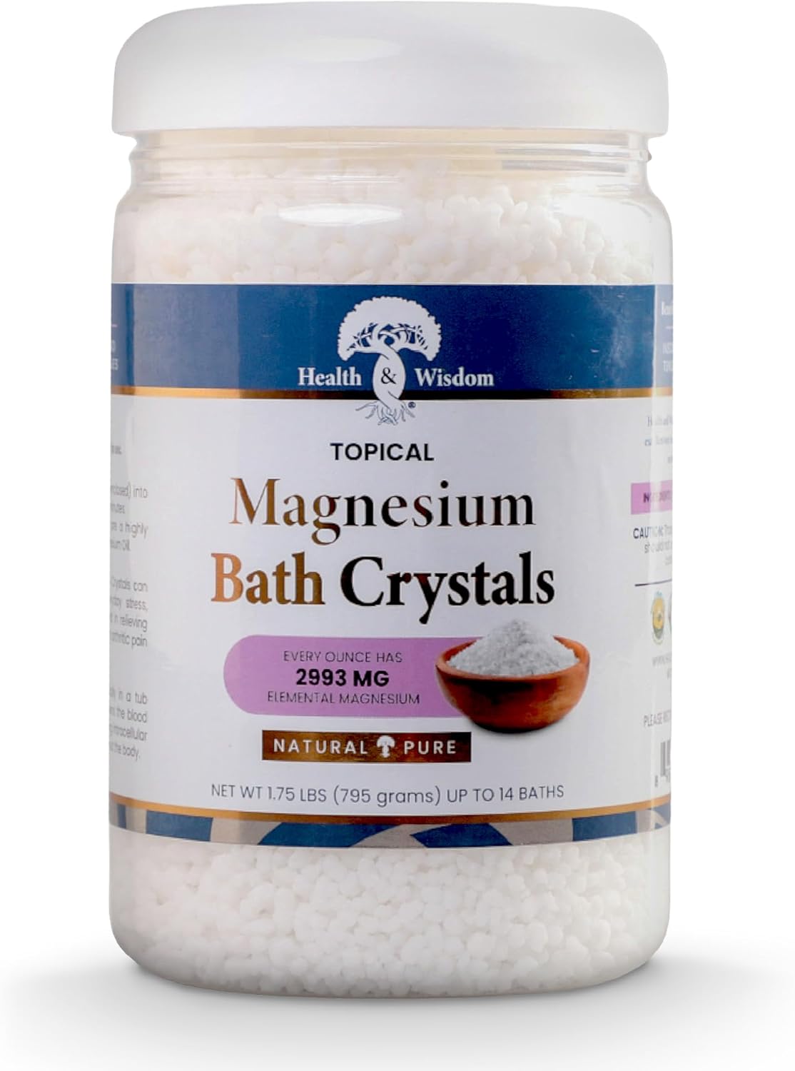 Magnesium Bath Flakes for Relaxation and Wellness - 28 Ounces