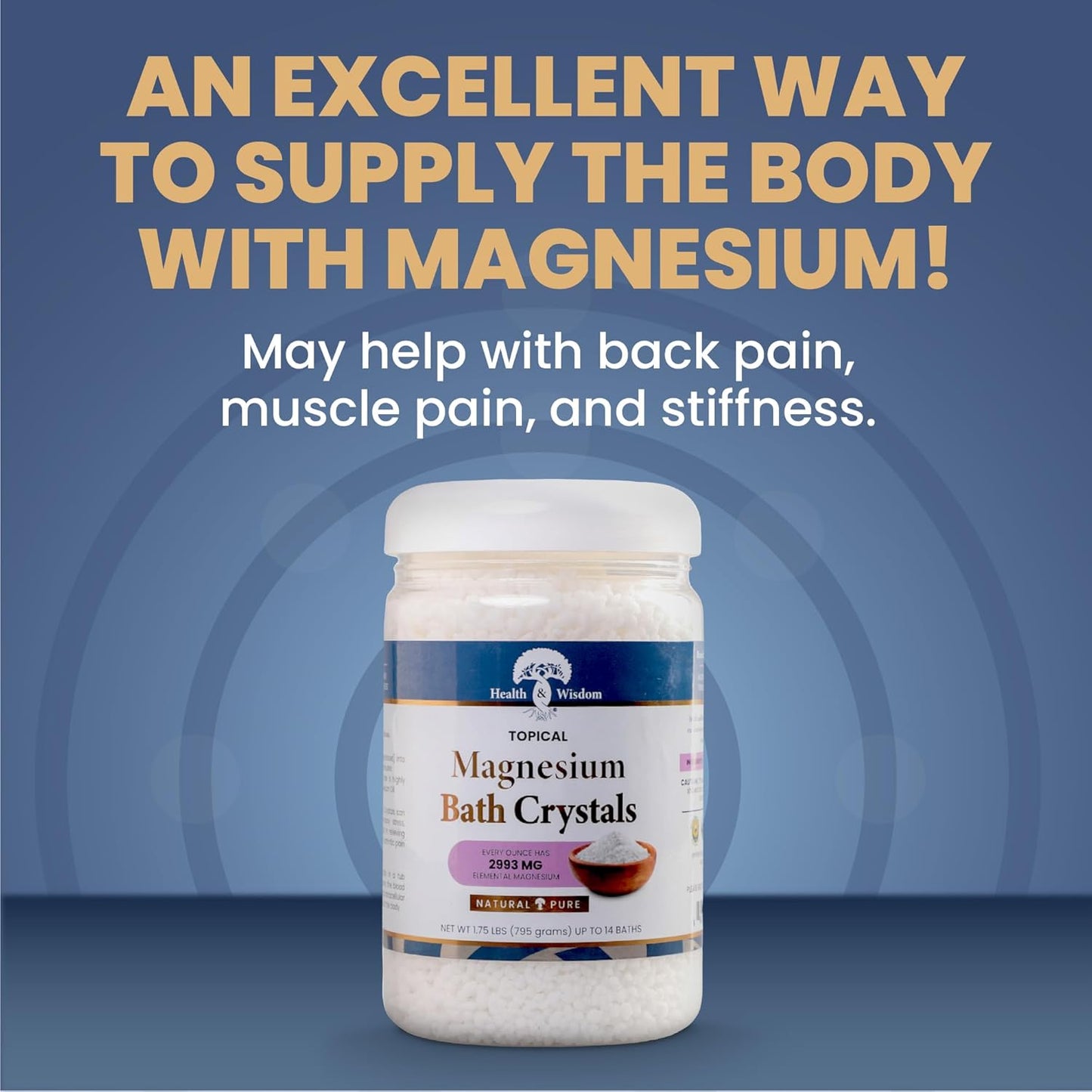 Magnesium Bath Flakes for Relaxation and Wellness - 28 Ounces