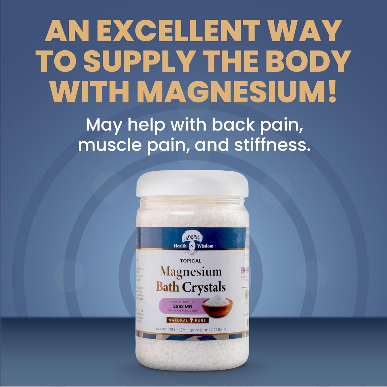 Magnesium Bath Flakes for Relaxation and Wellness - 28 Ounces