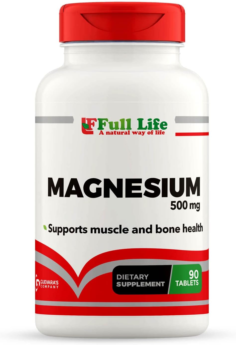 Magnesium Capsules for Bone Support - 90 Tablets, 3 Month Supply - Dietary Supplements for Full Life