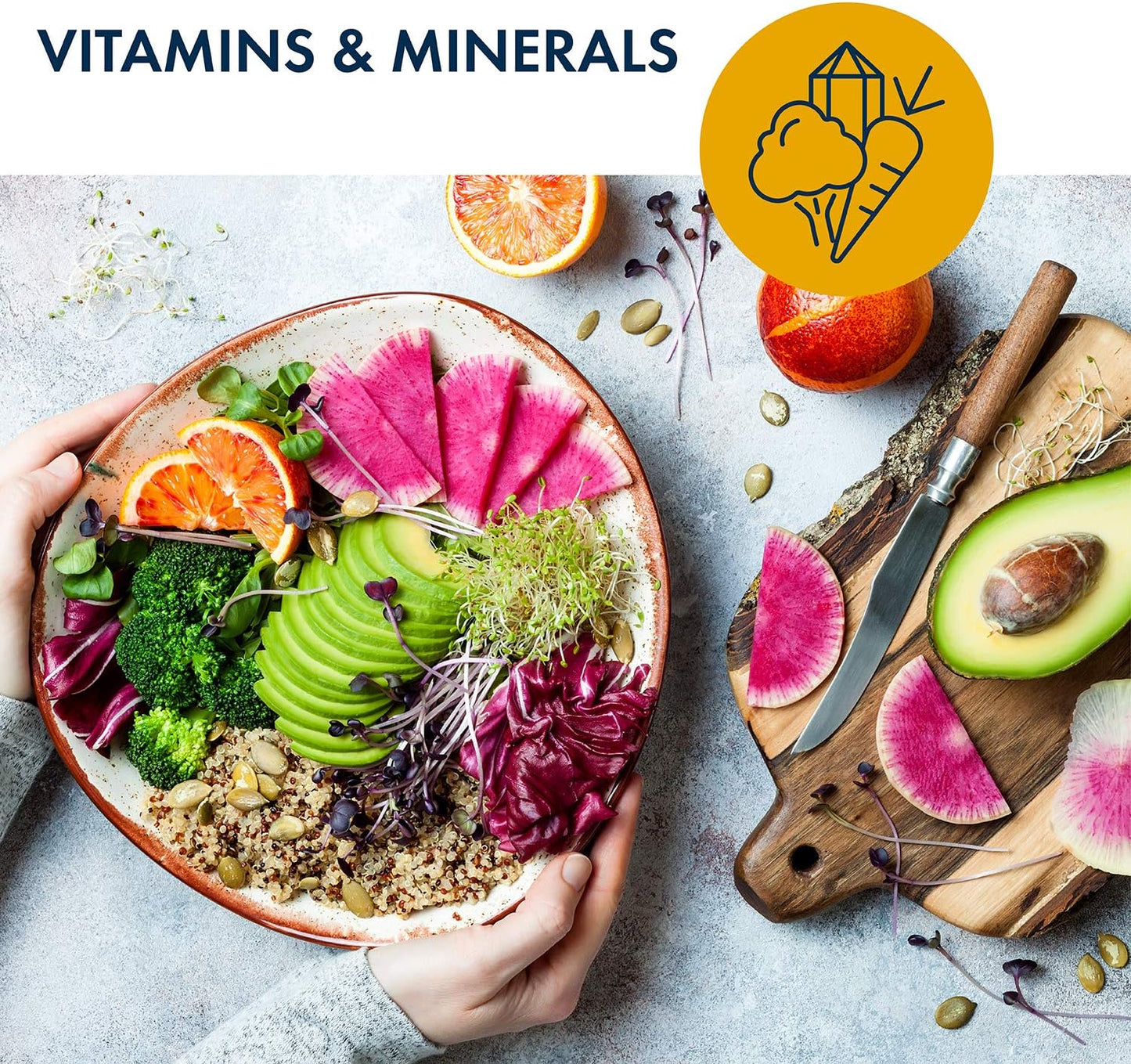 Magnesium Citrate Capsules - Supports Calm, Sleep, Muscles & Digestion - with Vitamin C - 120 Capsules