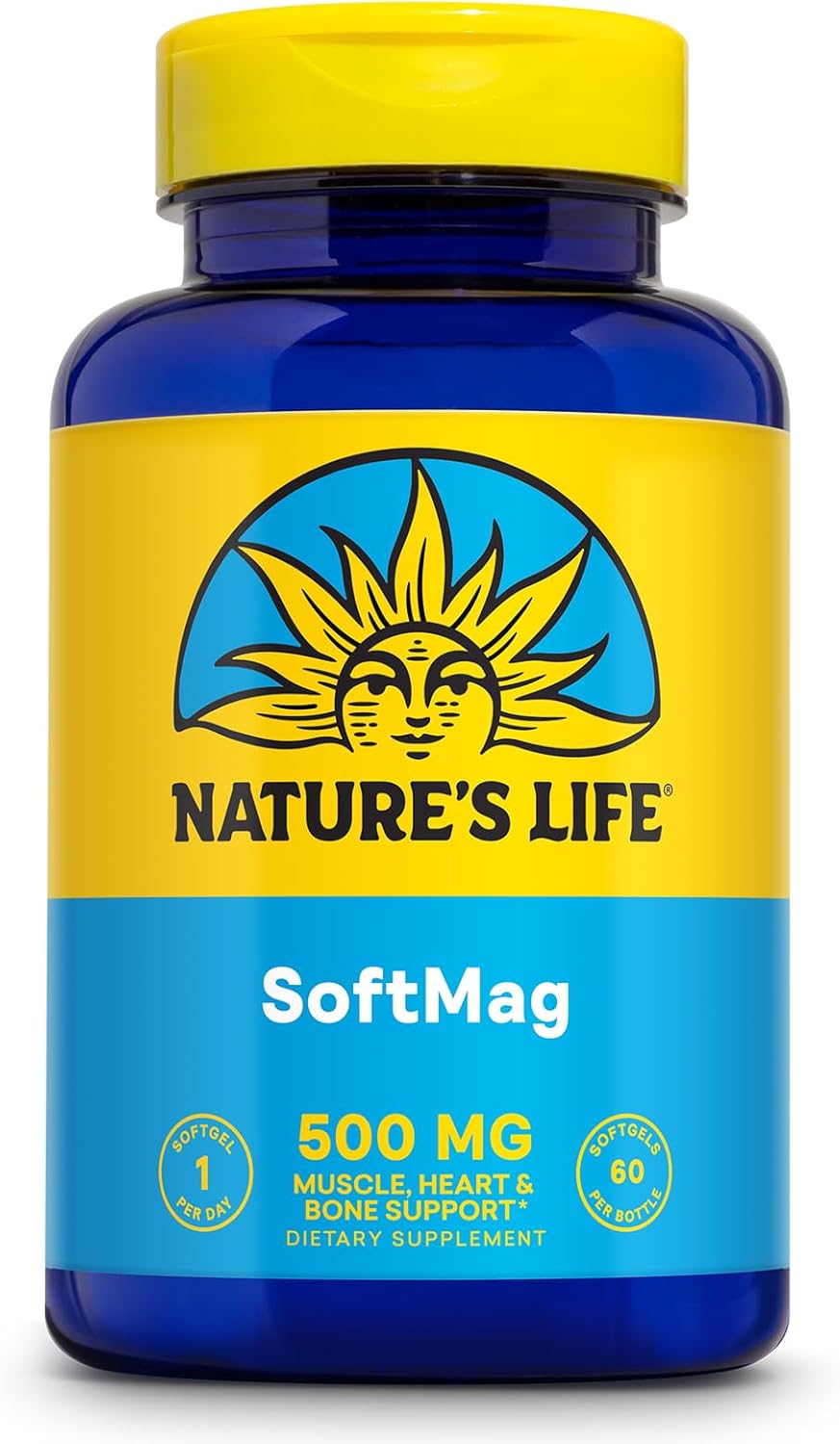 Magnesium Complex Softgels with Citrate & Malate for Bone, Muscle, and Heart Health - Easy to Swallow - 60 Servings - BoostGo Australia