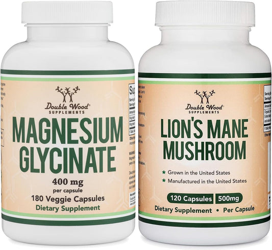 Magnesium Glycinate and Lion's Mane Supplement for Enhanced Health and Cognitive Support