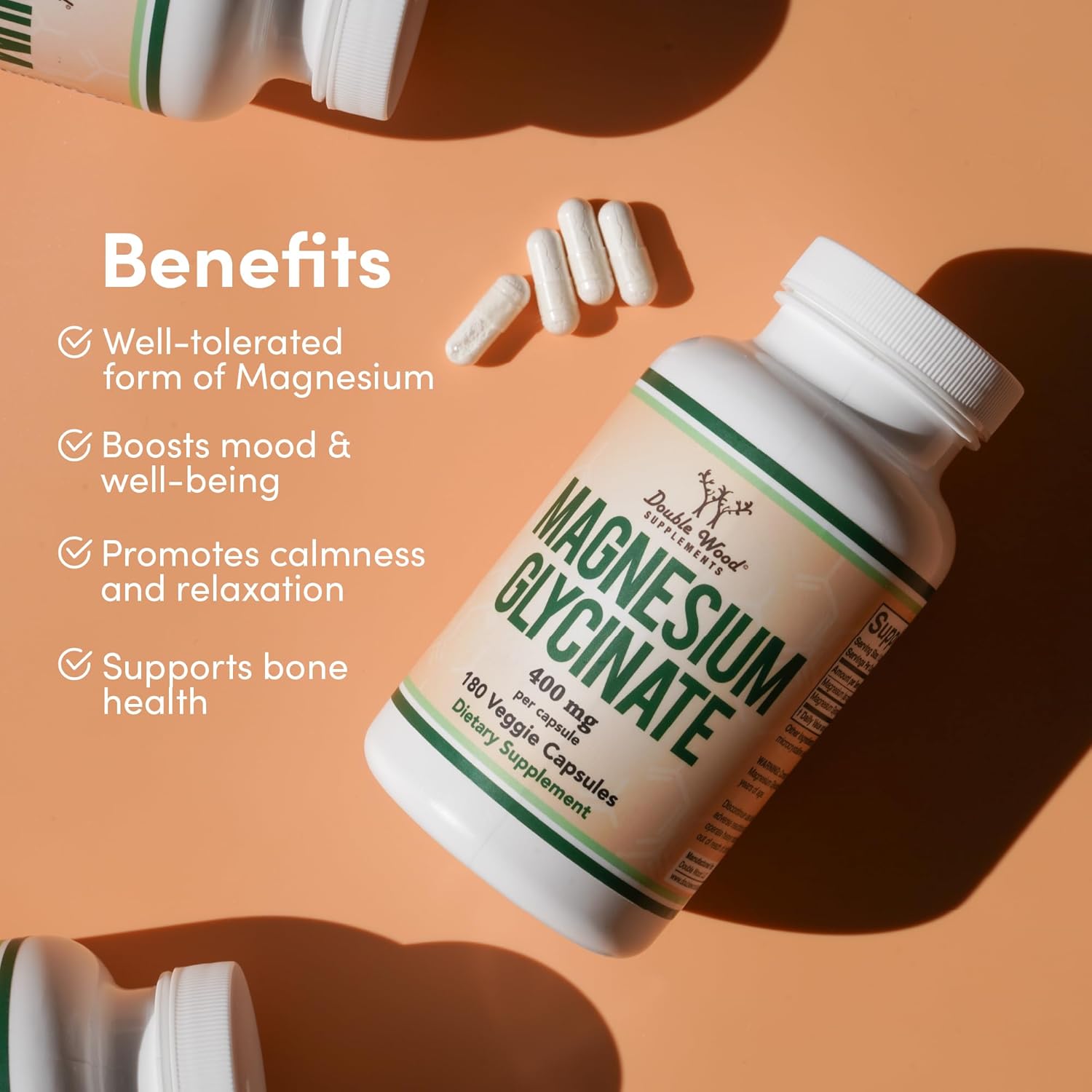 Magnesium Glycinate and Lion's Mane Supplement for Enhanced Health and Cognitive Support