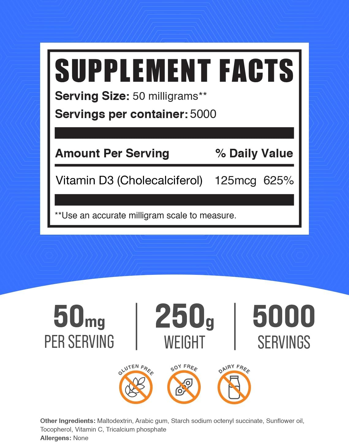 Magnesium Glycinate and Vitamin D3 Bundle - 250g Each - BulkSupplements