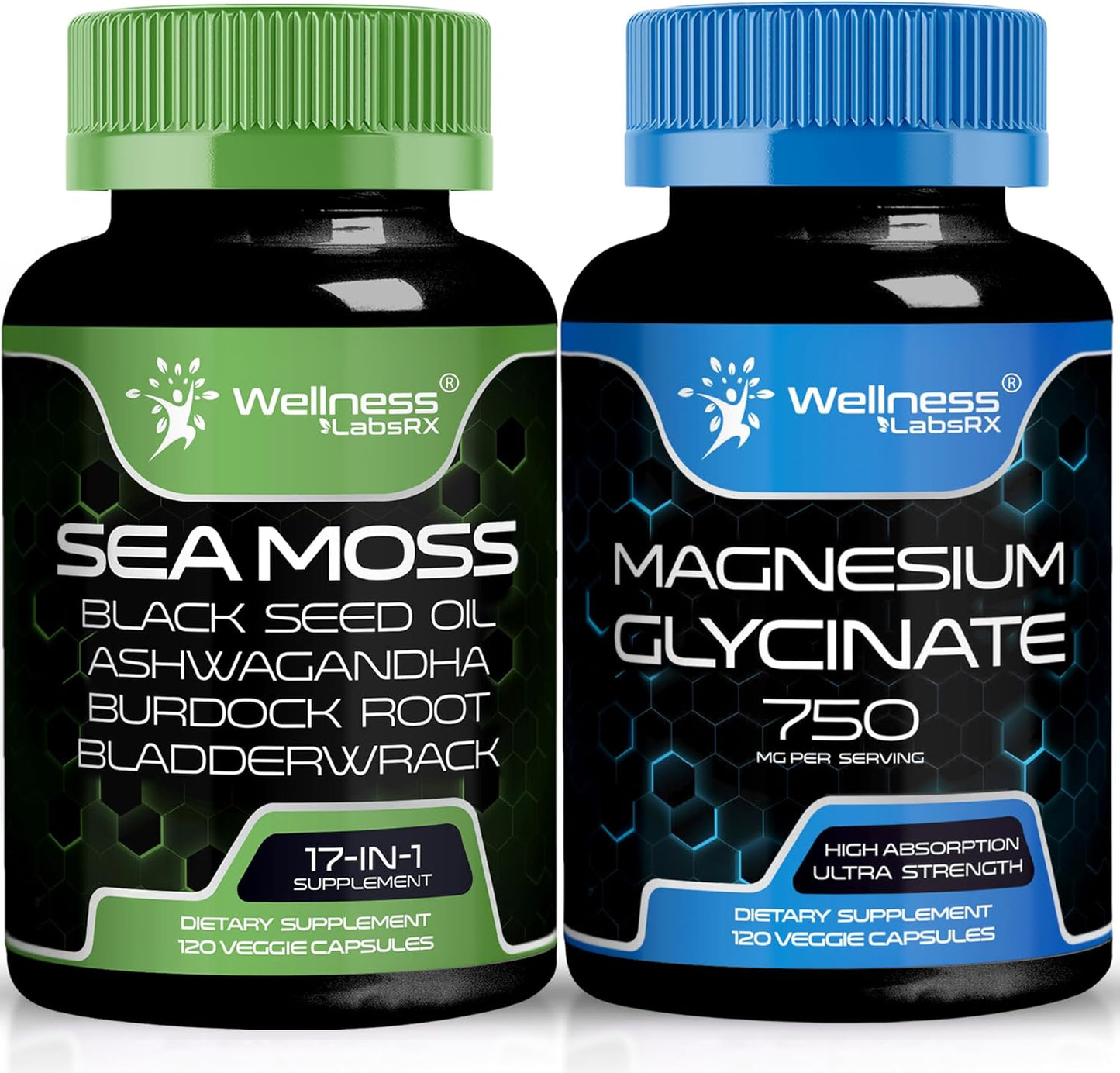 Magnesium Glycinate Capsules with Irish Sea Moss for Enhanced Nutrient Absorption