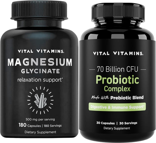 Magnesium Glycinate Capsules with Probiotic Complex for Essential Nutrition