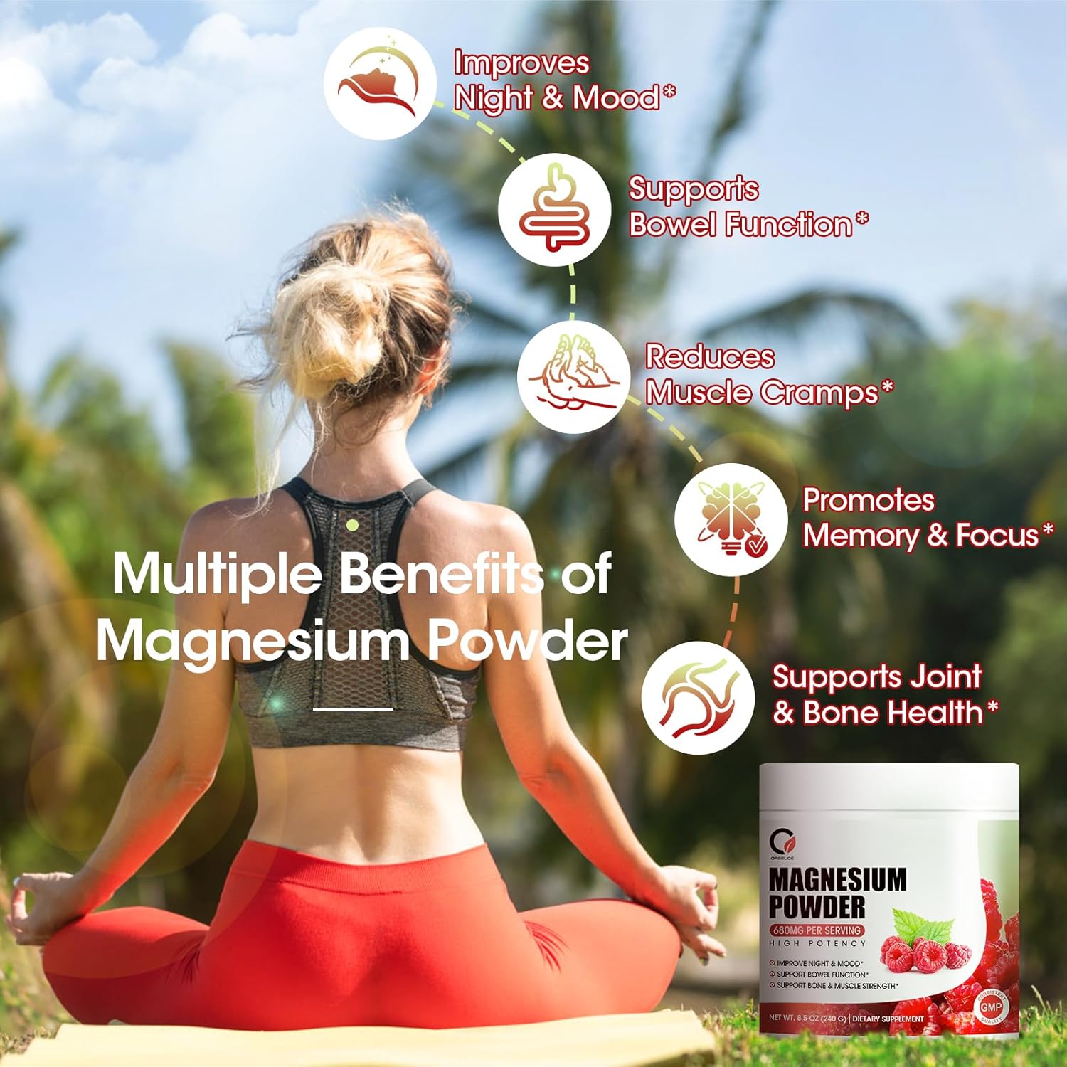 Magnesium Glycinate Drops & Complex Powder for Energy, Sleep, Muscle & Joint Support - Non-GMO, Vegan Formula for Men & Women