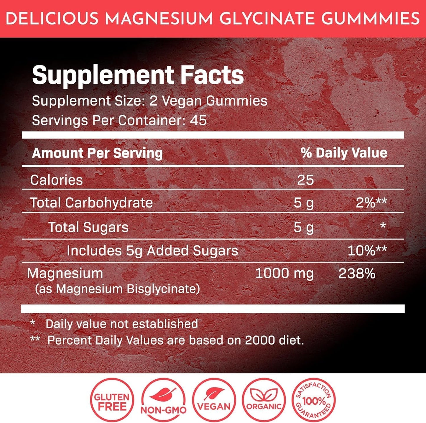 Magnesium Glycinate Gummies 1000mg - Relaxation & Heart Health Support - Chewable Calm Supplement for Adults - Strawberry Flavor - 3 Pack