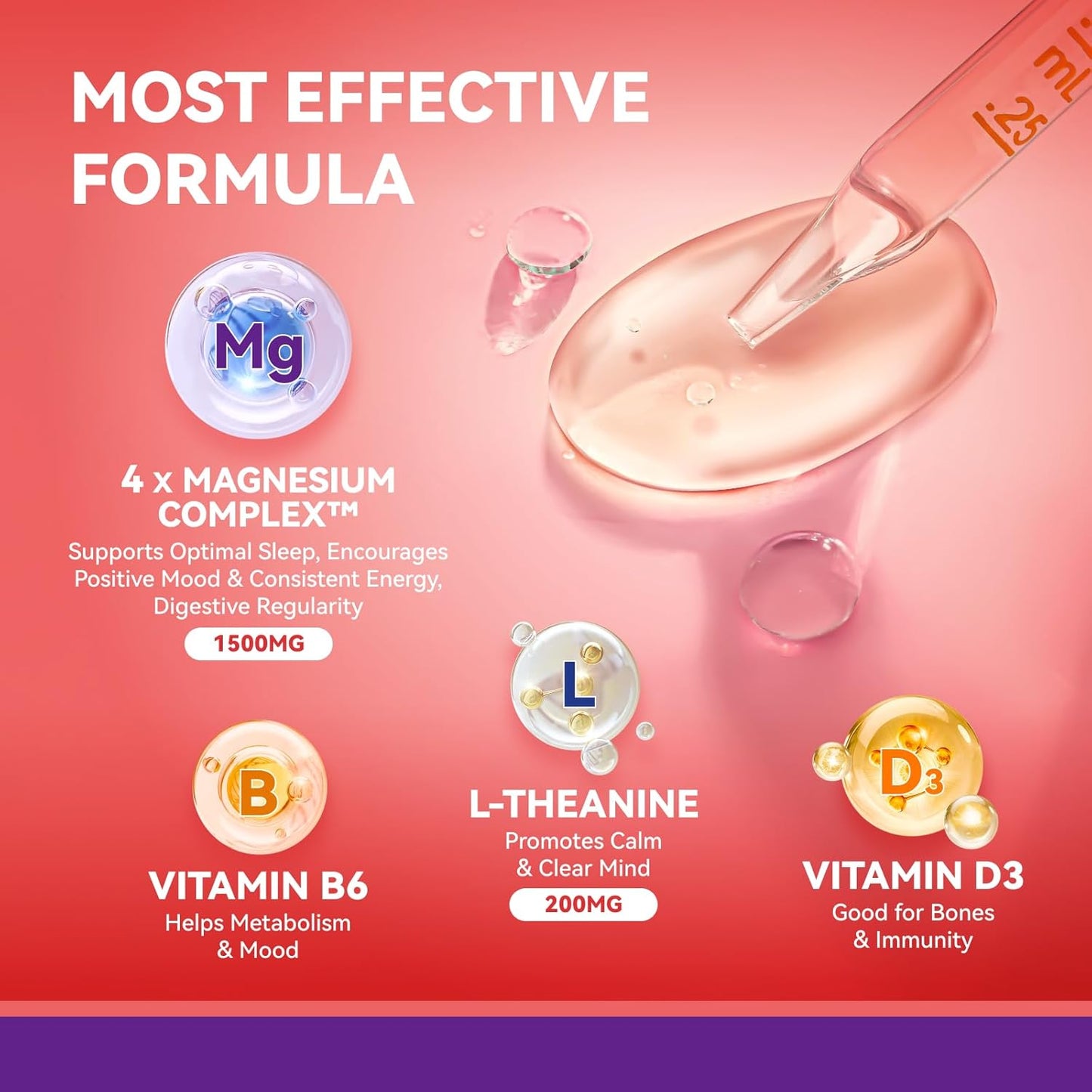 Magnesium Glycinate Gummies for Adults - Sleep, Relaxation, Focus - Mixed Berry & Strawberry Flavors - Liquid Magnesium Citrate & Taurate