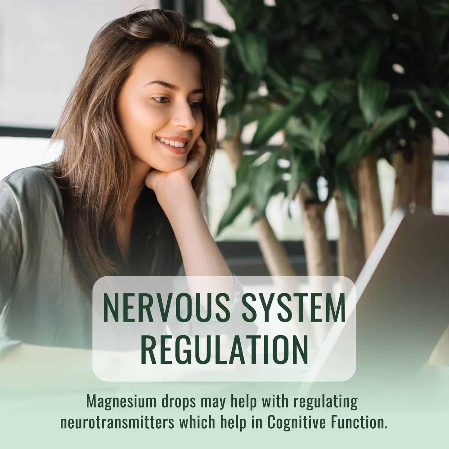 Magnesium Glycinate Liquid Drops with Ashwagandha, L-Theanine, and Chamomile for Stress Relief and Mood Support - Vegan Mango Flavor - 500mg
