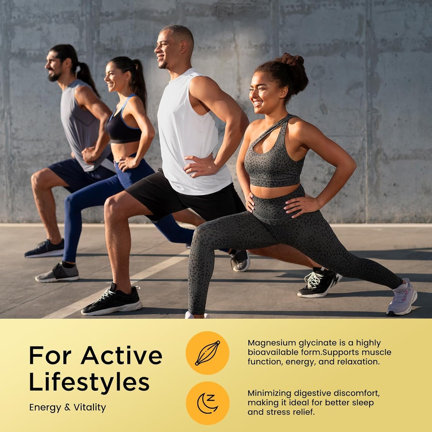 Magnesium Glycinate Liquid Drops with Calcium, Zinc, Vitamin B6, D3, L-Theanine, Omega-3 - Lemon Flavor for Sleep, Mood, Stress Relief, Bone & Muscle Health