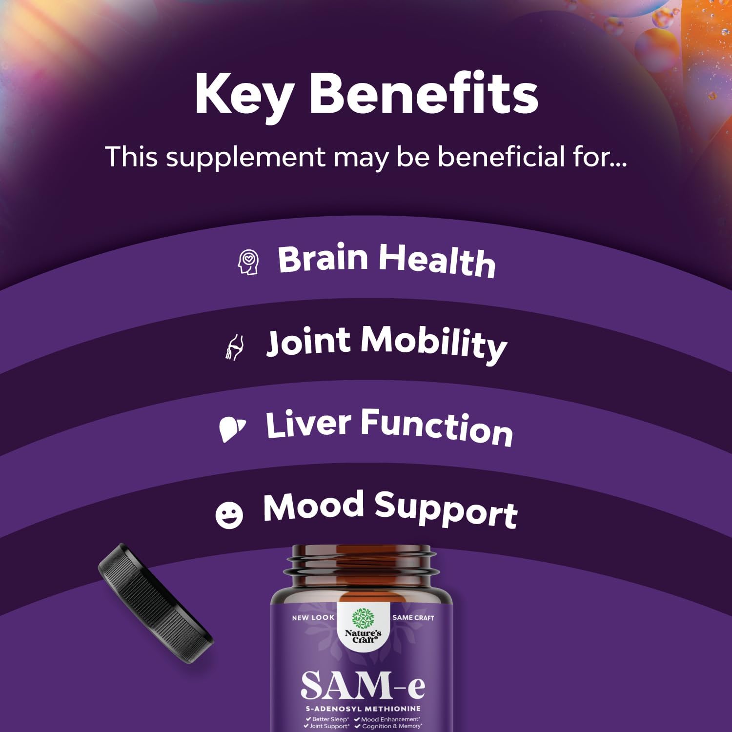 Magnesium Glycinate & SAM-E Bundle for Mood, Sleep, Relaxation, Brain Health, and Immune Support
