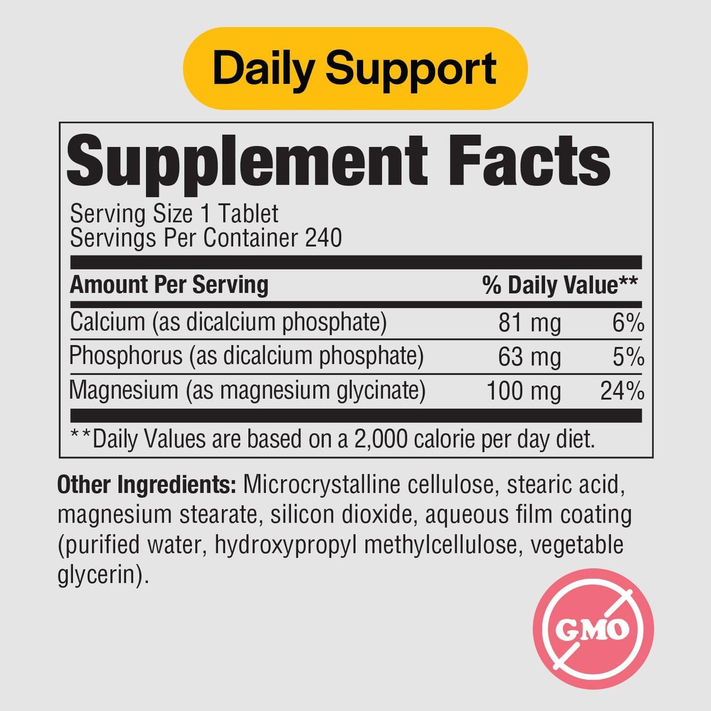 Magnesium Glycinate Supplement 100mg - Supports Stress, Nerves, Sleep, Muscles, Metabolism - Non-GMO Tablets for Women and Men