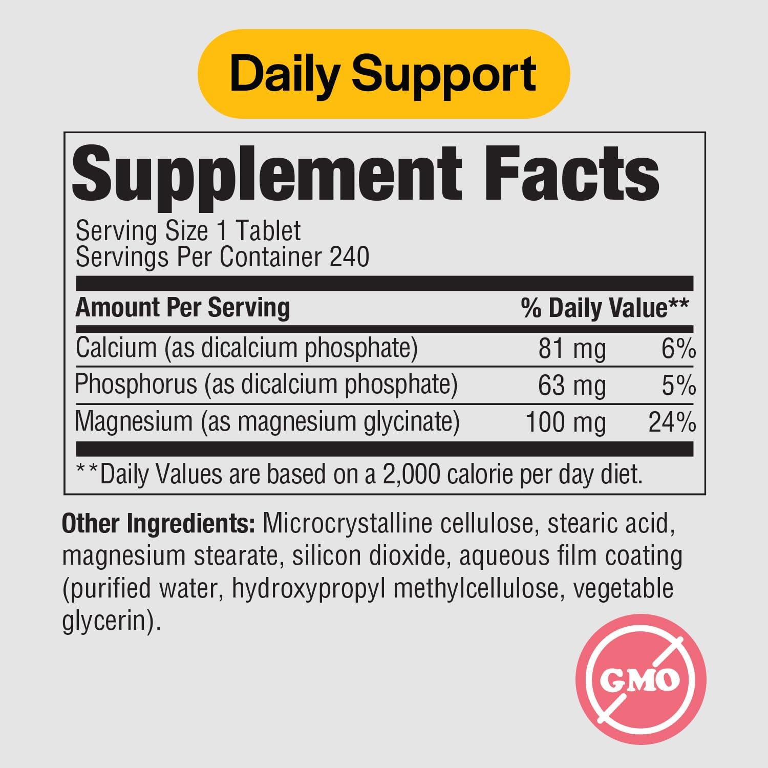 Magnesium Glycinate Supplement 100mg - Supports Stress, Nerves, Sleep, Muscles, Metabolism - Non-GMO Tablets for Women and Men