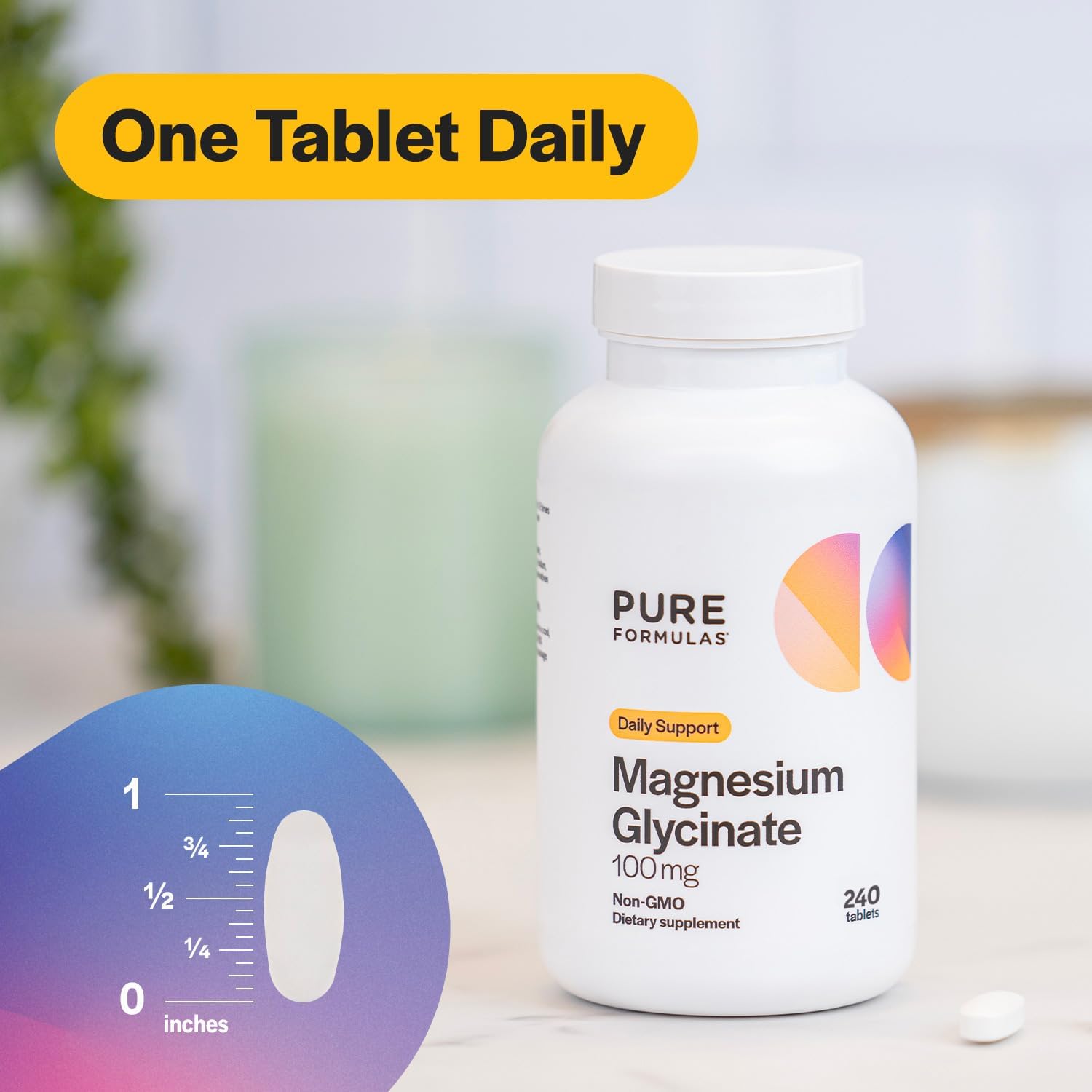 Magnesium Glycinate Supplement 100mg - Supports Stress, Nerves, Sleep, Muscles, Metabolism - Non-GMO Tablets for Women and Men