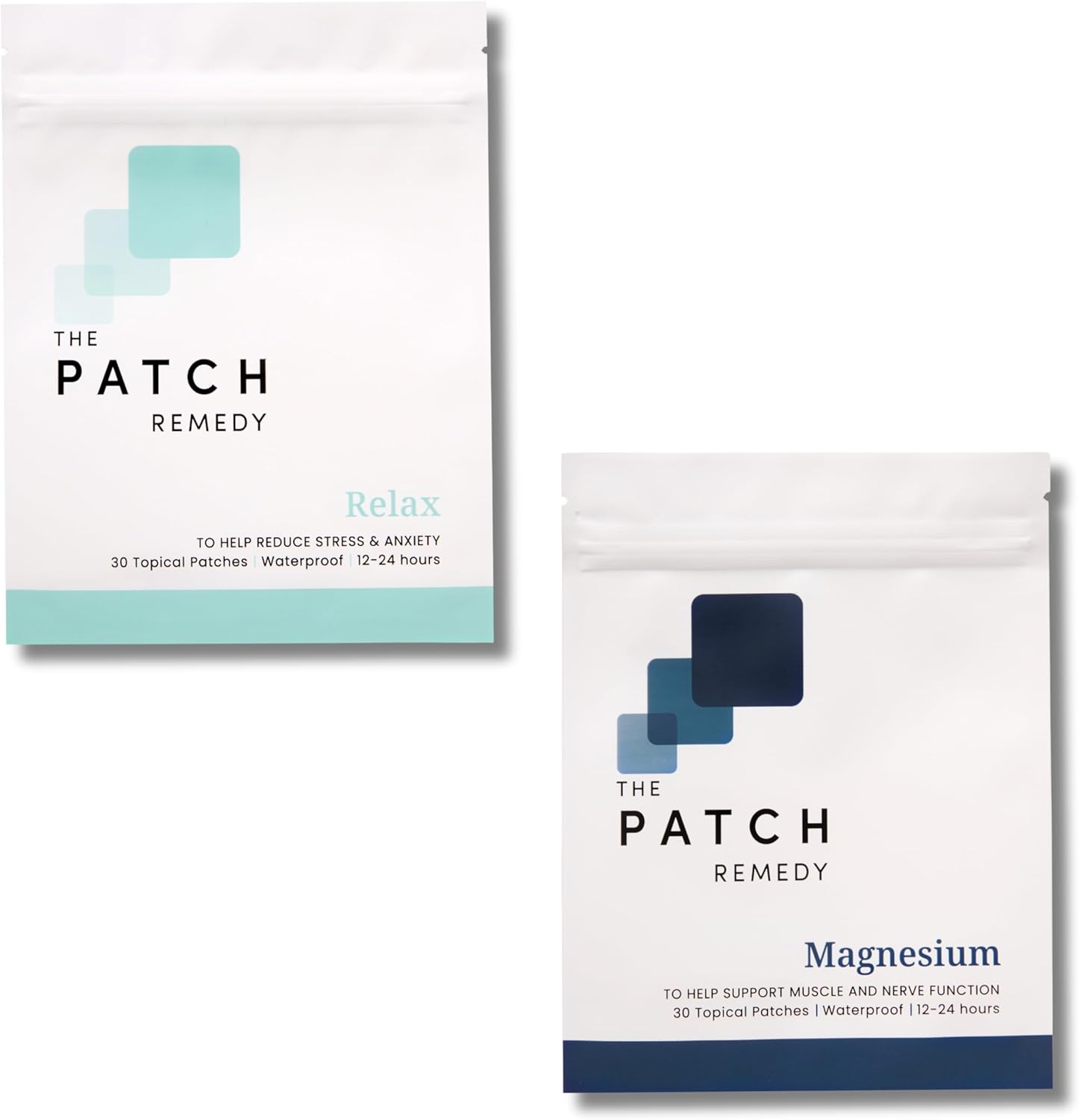 Magnesium Glycinate Wellness Kit with Ashwagandha, L-Theanine, Rhodiola Rosea - Topical Patches for Relaxation & Mineral Support