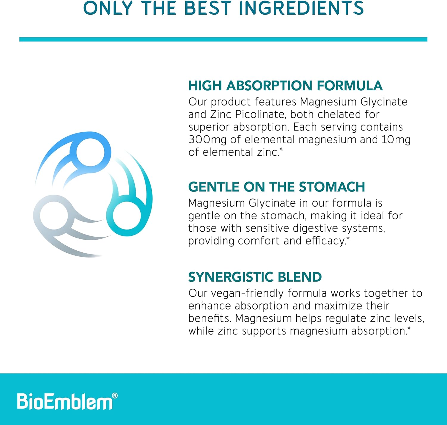Magnesium Glycinate with Zinc + Women's Multivitamin by BioEmblem - Essential Nutrient Support for Women's Health