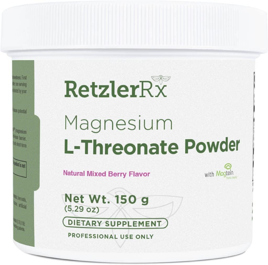 Magnesium L-Threonate Powder with Magtein - Cognitive Health Supplement - Mixed Berry Flavor - 60 Servings