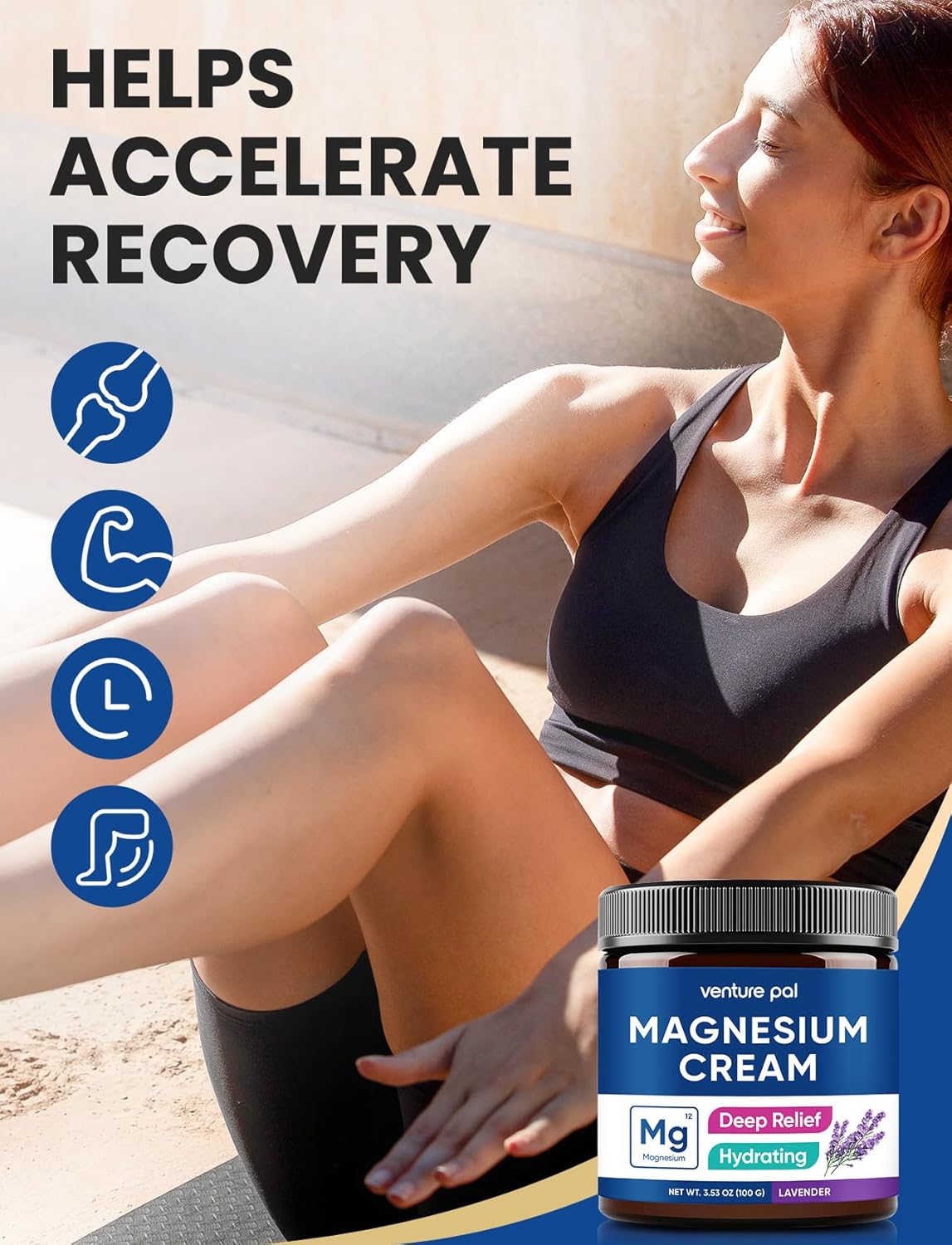 Magnesium Lotion with Coconut Oil, Shea Butter & Hyaluronic Acid - Safe for Kids - BoostGo Australia