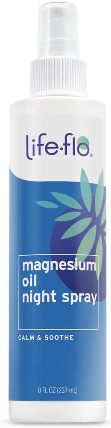 Magnesium Oil Night Spray with Lavender Oil for Calming Body and Mind - 8oz, 60-Day Guarantee