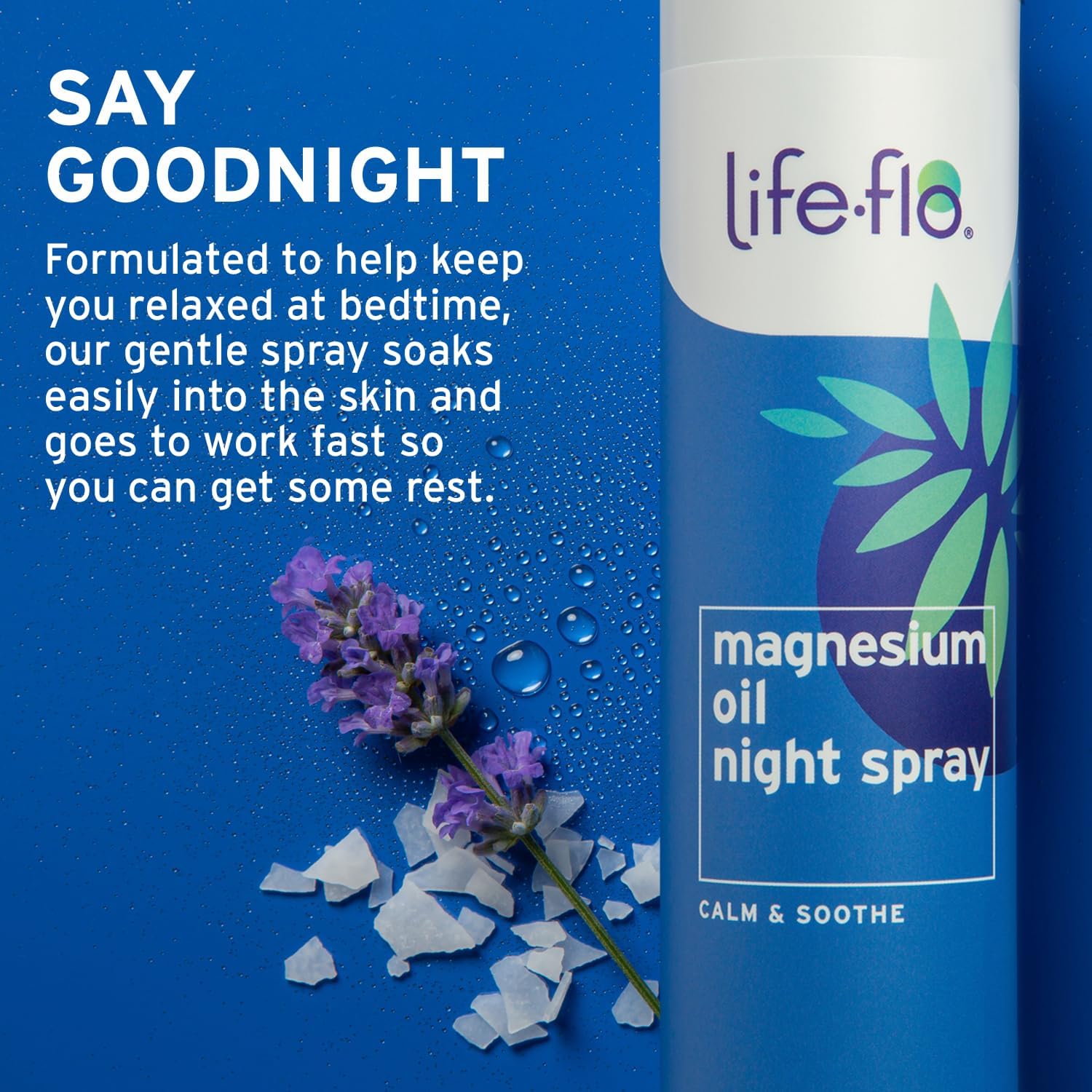 Magnesium Oil Night Spray with Lavender Oil for Calming Body and Mind - 8oz, 60-Day Guarantee