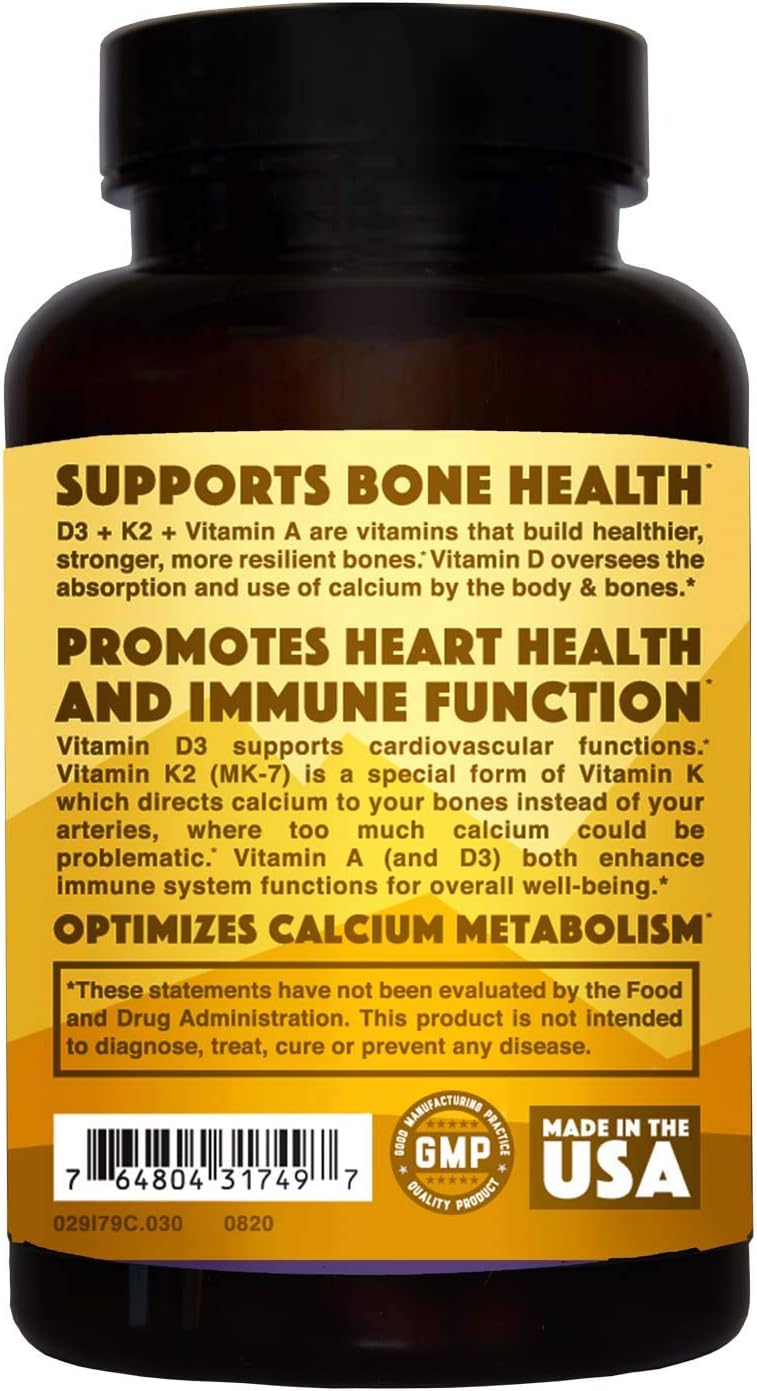 Magnesium Taurate Capsules with Vitamin D3 & K2 Bundle - 120 Capsules + 30 Capsules