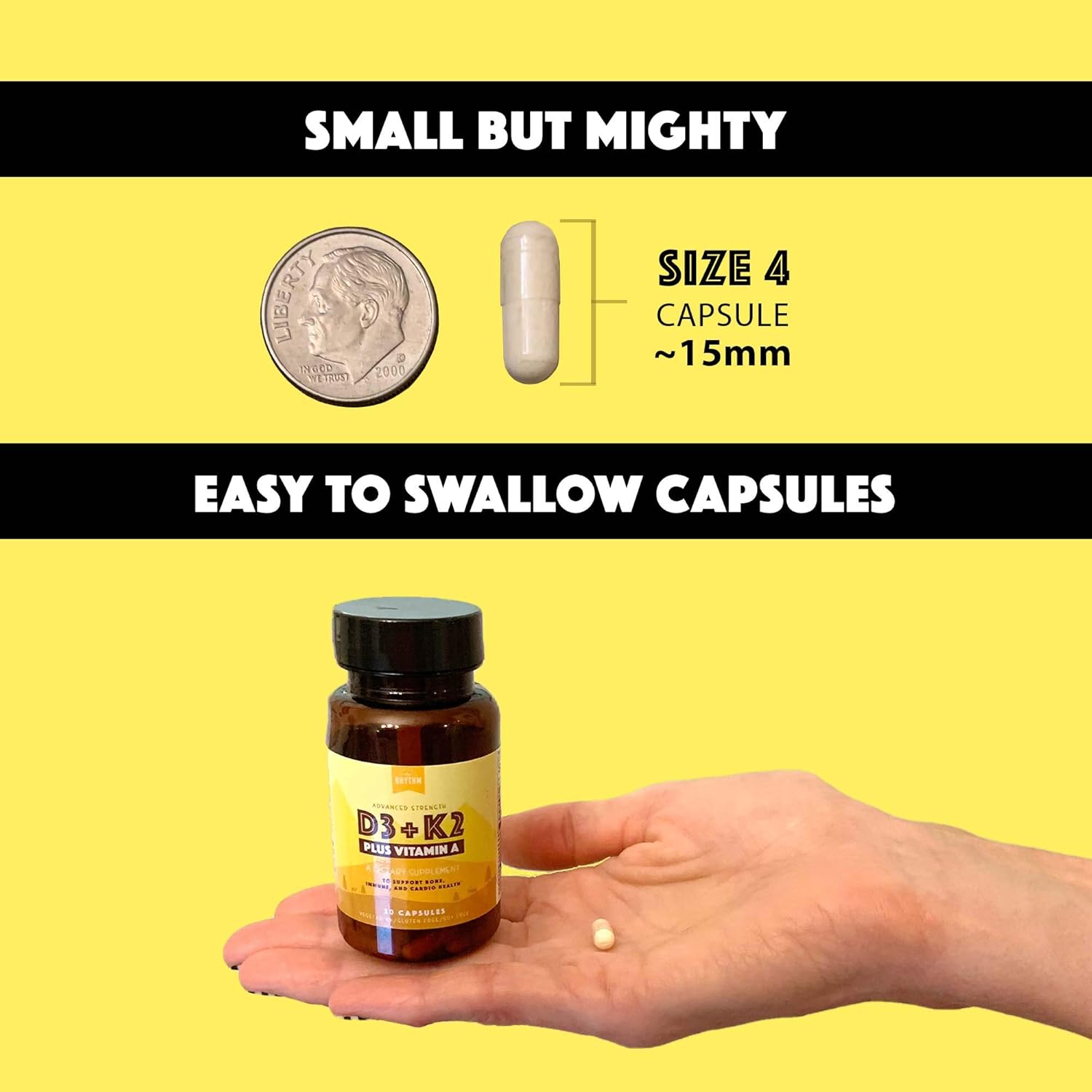 Magnesium Taurate Capsules with Vitamin D3 & K2 Bundle - 120 Capsules + 30 Capsules