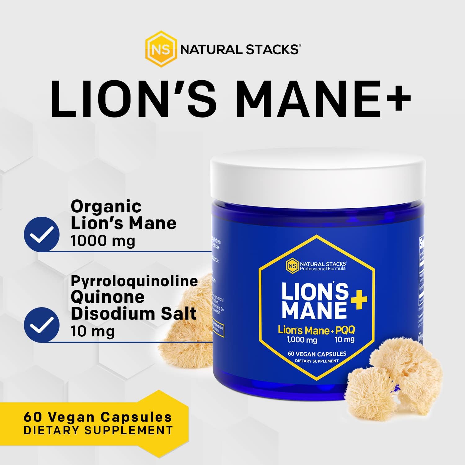 Magtech Magnesium Drink Mix + Lions Mane Supplement Bundle - Supports Relaxation, Brain Health & Memory - 50 Servings