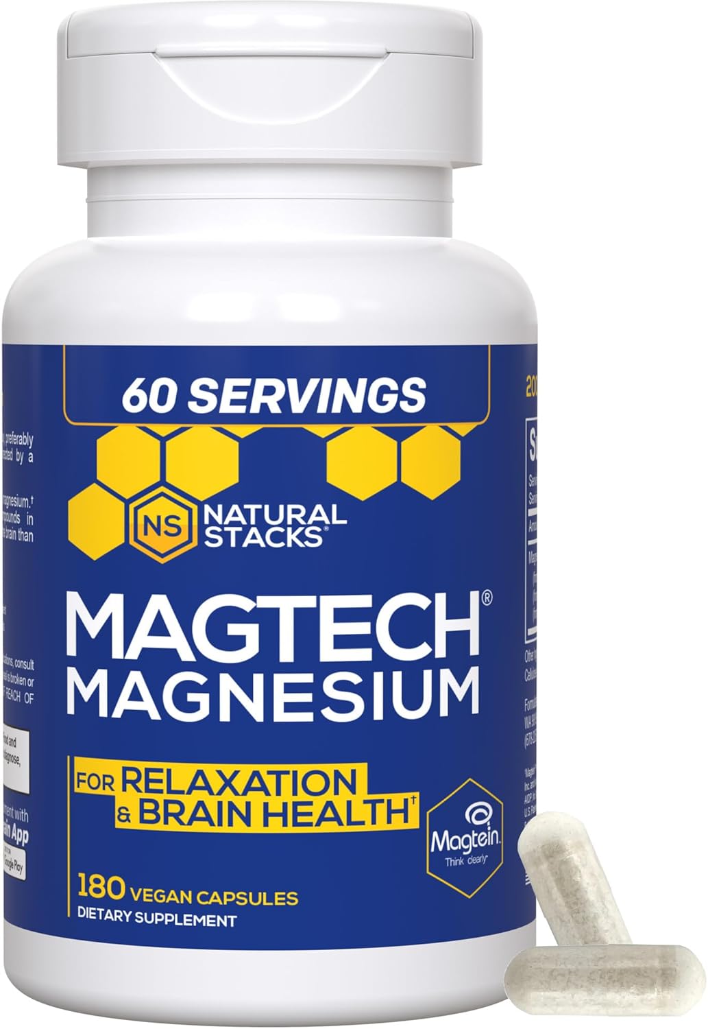 Magtech Magnesium & Resveratrol Supplement Bundle for Brain Health & Relaxation - 240 Capsules