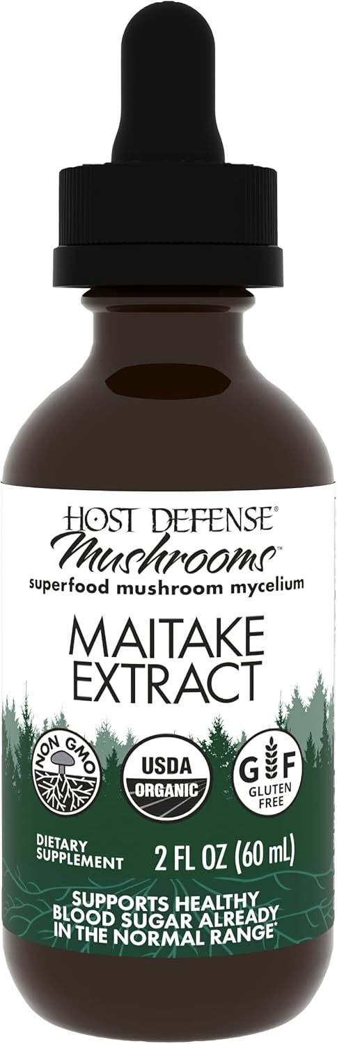 Maitake Mushroom Liquid Extract for Immune & Cellular Health - Herbal Dietary Supplement - 2 fl oz (60 Servings)