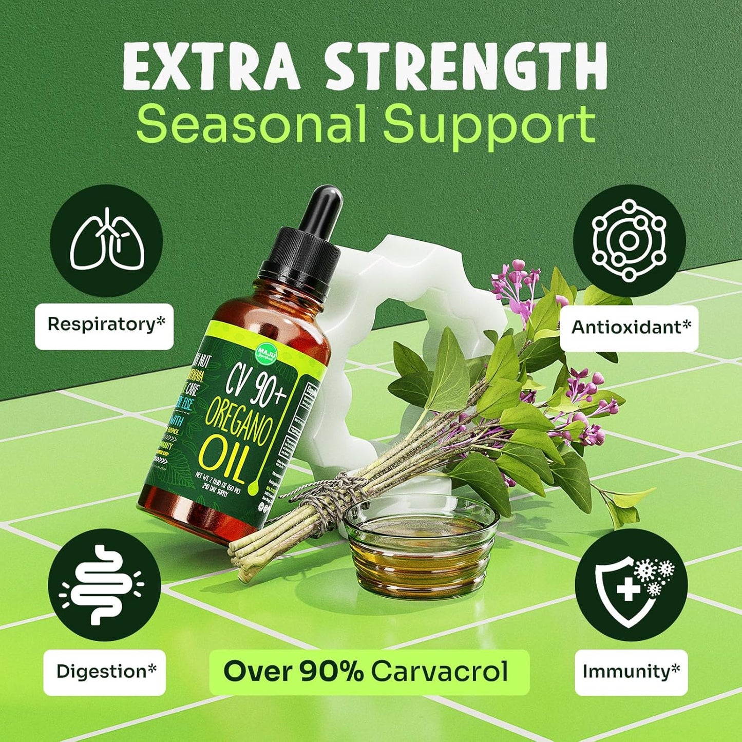 Maju Superfoods Bundle: Large Black Seed Oil and Oregano - Natural Health Benefits