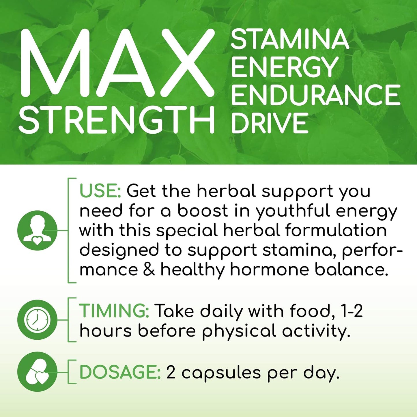 Male and Female Horny Goat Weed Extract Supplement for Stamina - 120 Capsules by Beleon Goods For Life