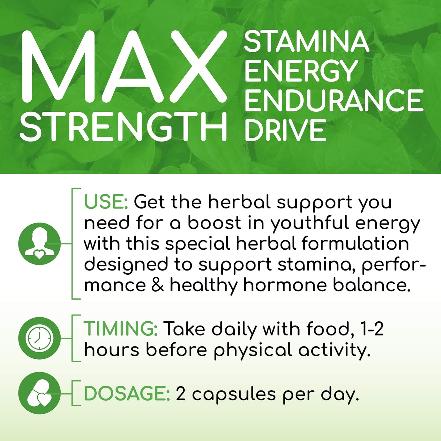 Male and Female Horny Goat Weed Extract Supplement for Stamina - 120 Capsules by Beleon Goods For Life
