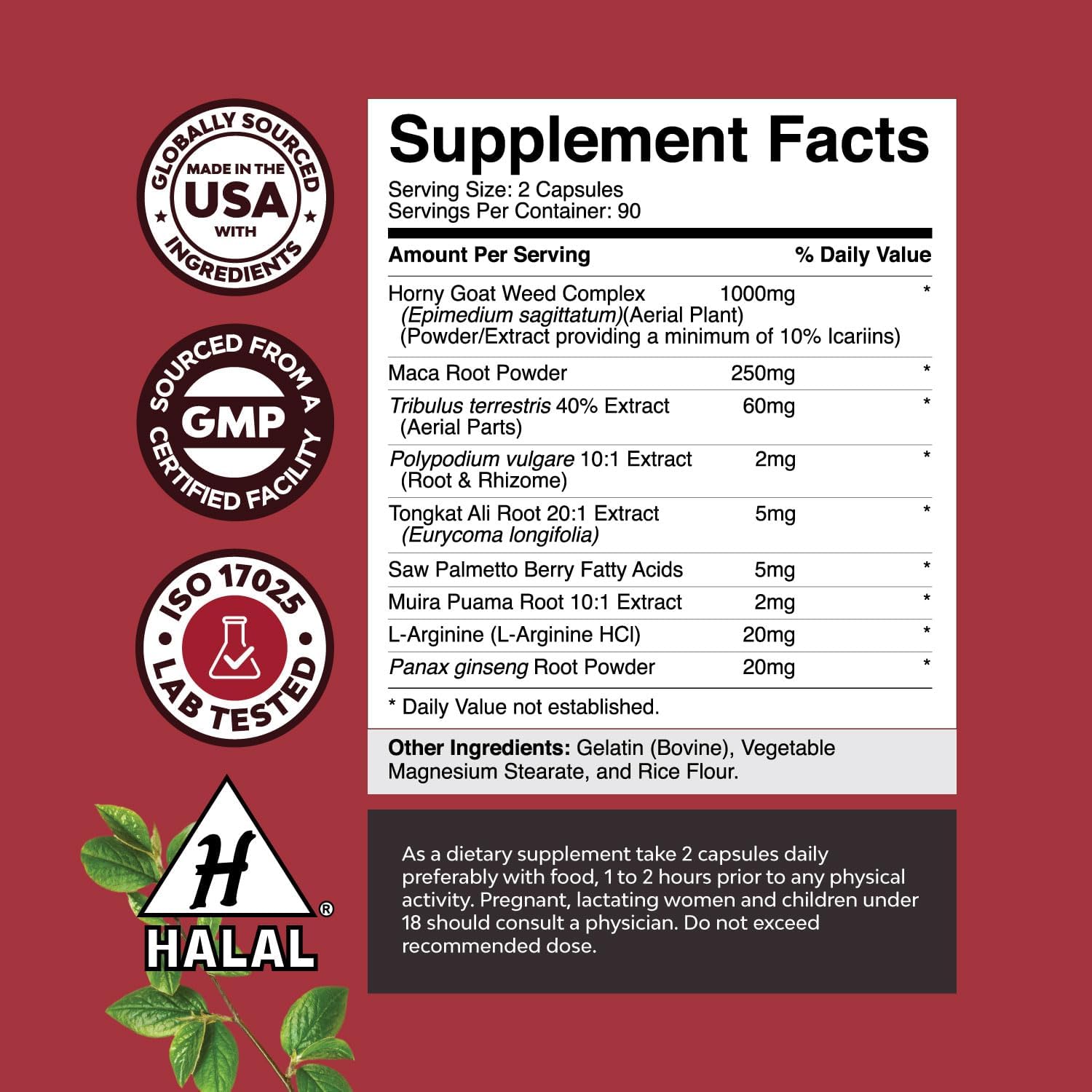 Male Enhancement Bundle: Horny Goat Weed for Stamina & Energy + High Strength Tri Phase Creatine for Muscle Building