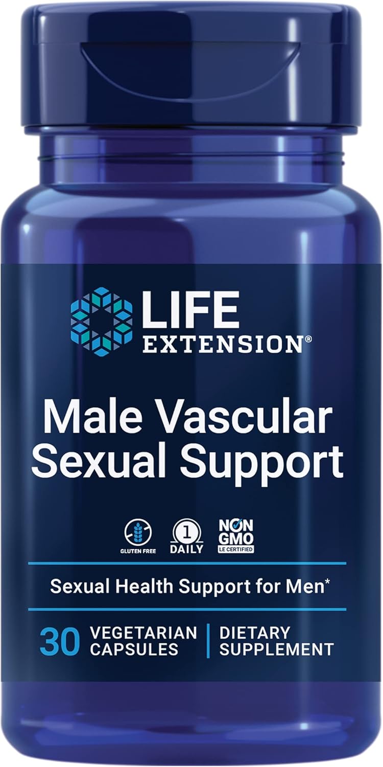 Male Vascular Sexual Support Supplement with Black Ginger and Kaempferia parviflora - 30 Capsules