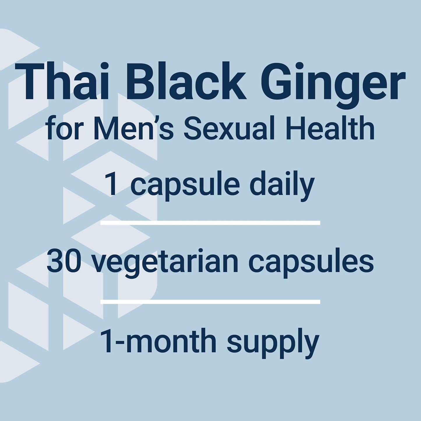 Male Vascular Sexual Support Supplement with Black Ginger and Kaempferia parviflora - 30 Capsules