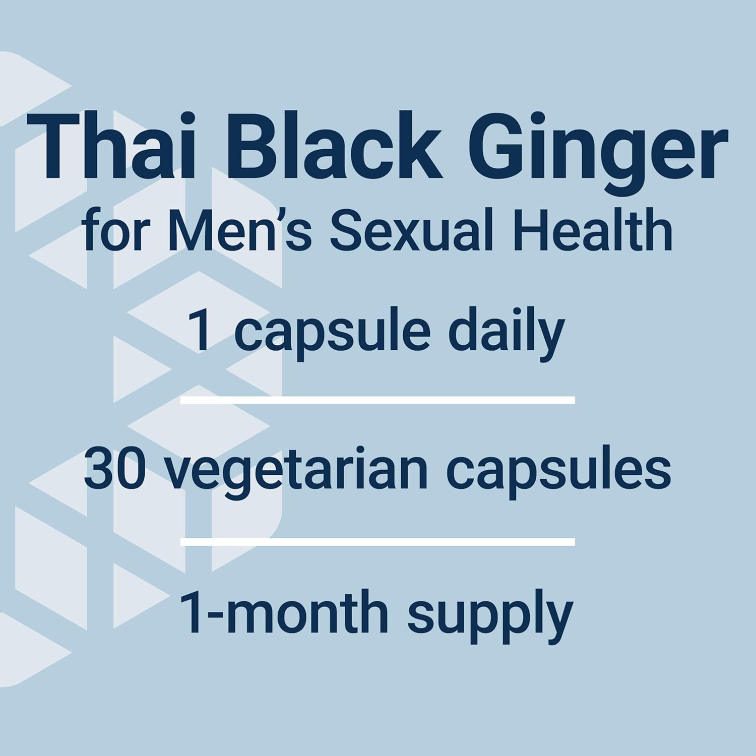 Male Vascular Sexual Support Supplement with Black Ginger and Kaempferia parviflora - 30 Capsules